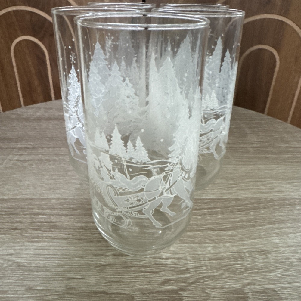Vintage and Rare ~ Set of Avon "Through the Woods" High Ball Water Glasses 5